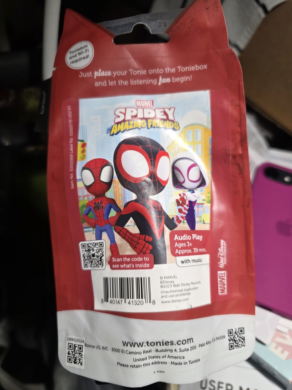 Toniebox Tonie Audio Play - Spidey Amazing Friends (Red)